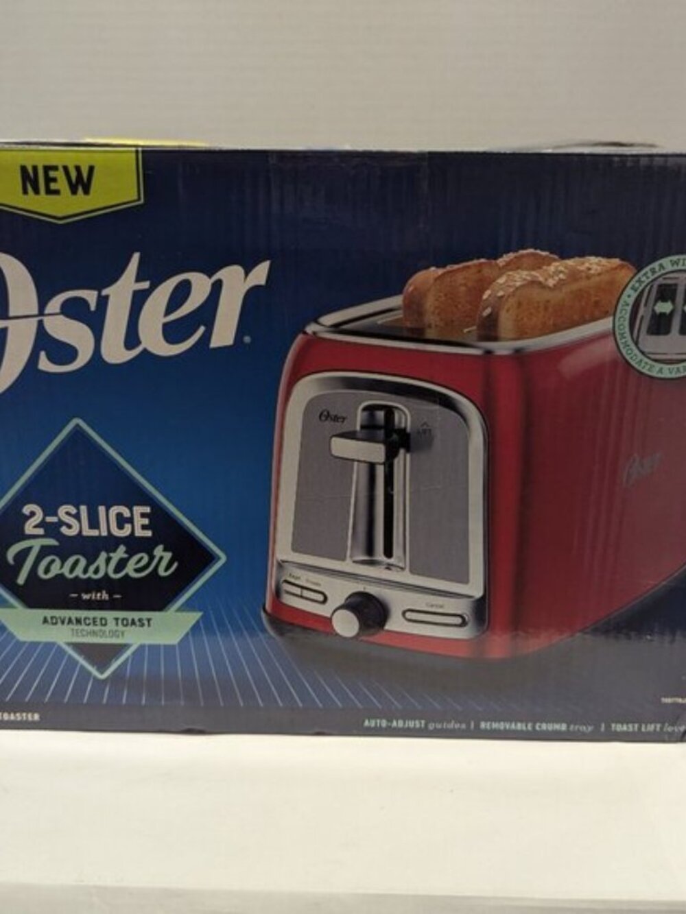 Oster 2-Slice Toaster with Advanced Toast Technology, Candy Apple Red